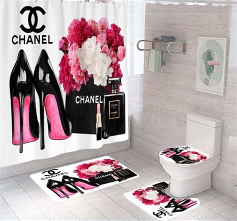 shower curtain chanel bathroom set.